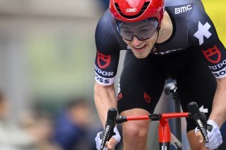 Maikel Zijlaard en plein effort KEYSTONE/LAURENT GILLIERON